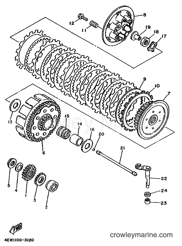 1993 Dirt Bike YZ250 - YZ250 (4EW2) [020] - CLUTCH