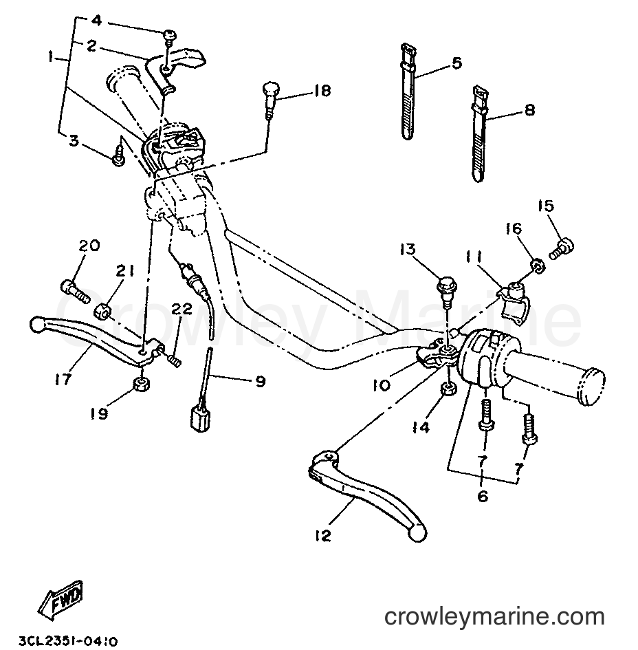 1990 Dirt Bike TDR250 - TDR250 (3CK2) [999] - HANDLE SWITCH & LEVER