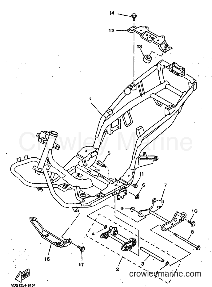 1999 Scooter YP125E - YP125E (5DS5) [010] - FRAME
