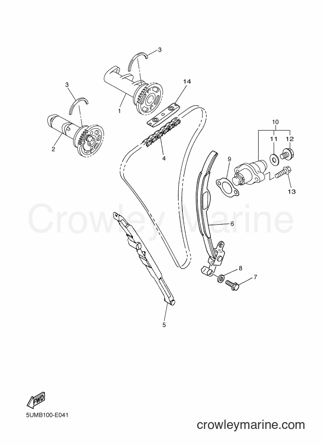 2011 Dirt Bike WR250F - WR250F (1HC2) [010] - CAMSHAFT & CHAIN