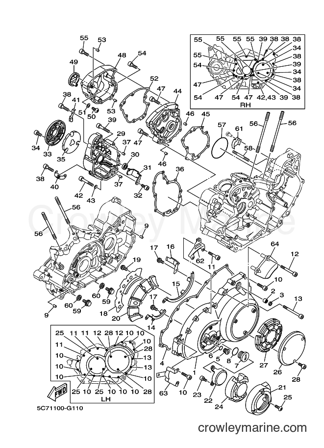 2011 Cruiser XV1900CU - XV1900CU (29PC) [010] - CRANKCASE COVER 1