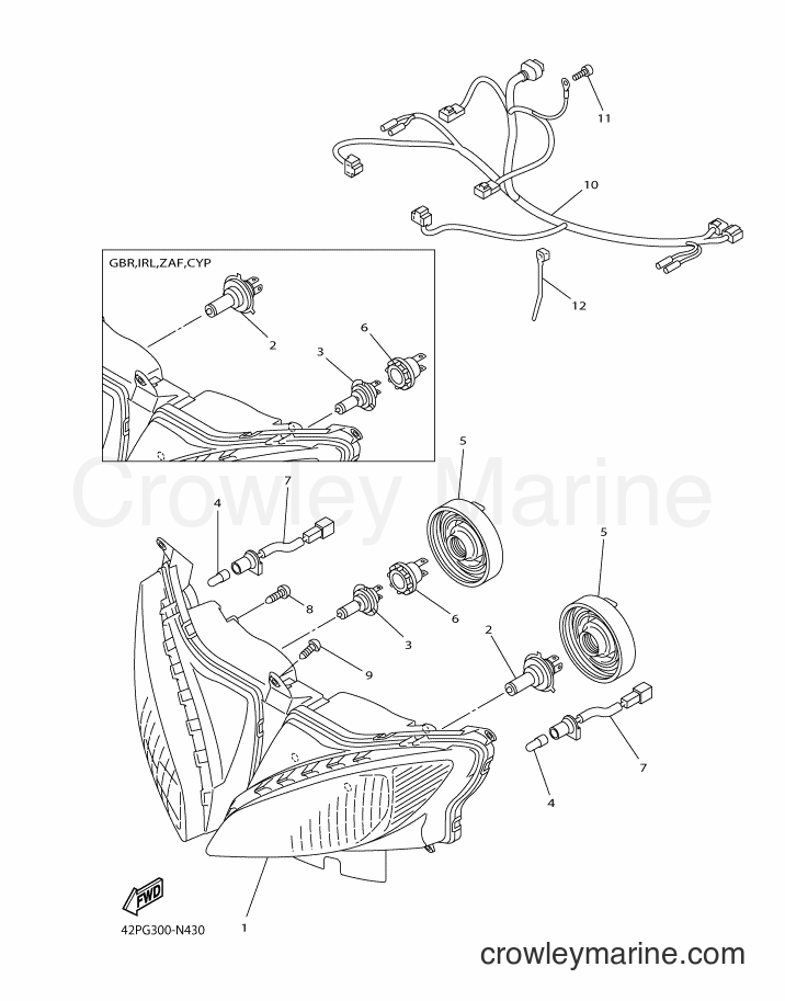 2014 Street Bike FZ8-S - FZ8-S (42PG) [010] - HEADLIGHT