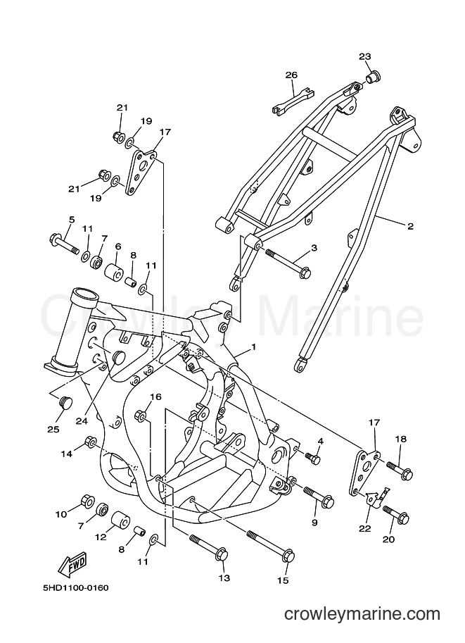 2000 Dirt Bike YZ125 - YZ125 (5HD2) [010] - FRAME
