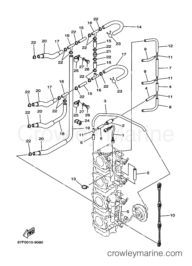 Yamaha Motors F100A (67F) [020] - CARBURETOR 2
