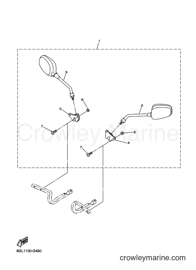 2011 Snowmobile RFX10RMS - RFX10RMS (8HR4) [010] - ALTERNATE REAR VIEW MIRROR