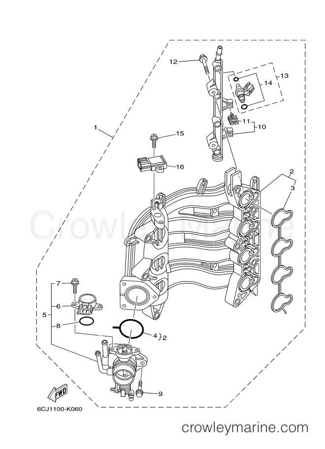 Yamaha Motors F70LA-2012 (6CJ2) [030] - INTAKE 1