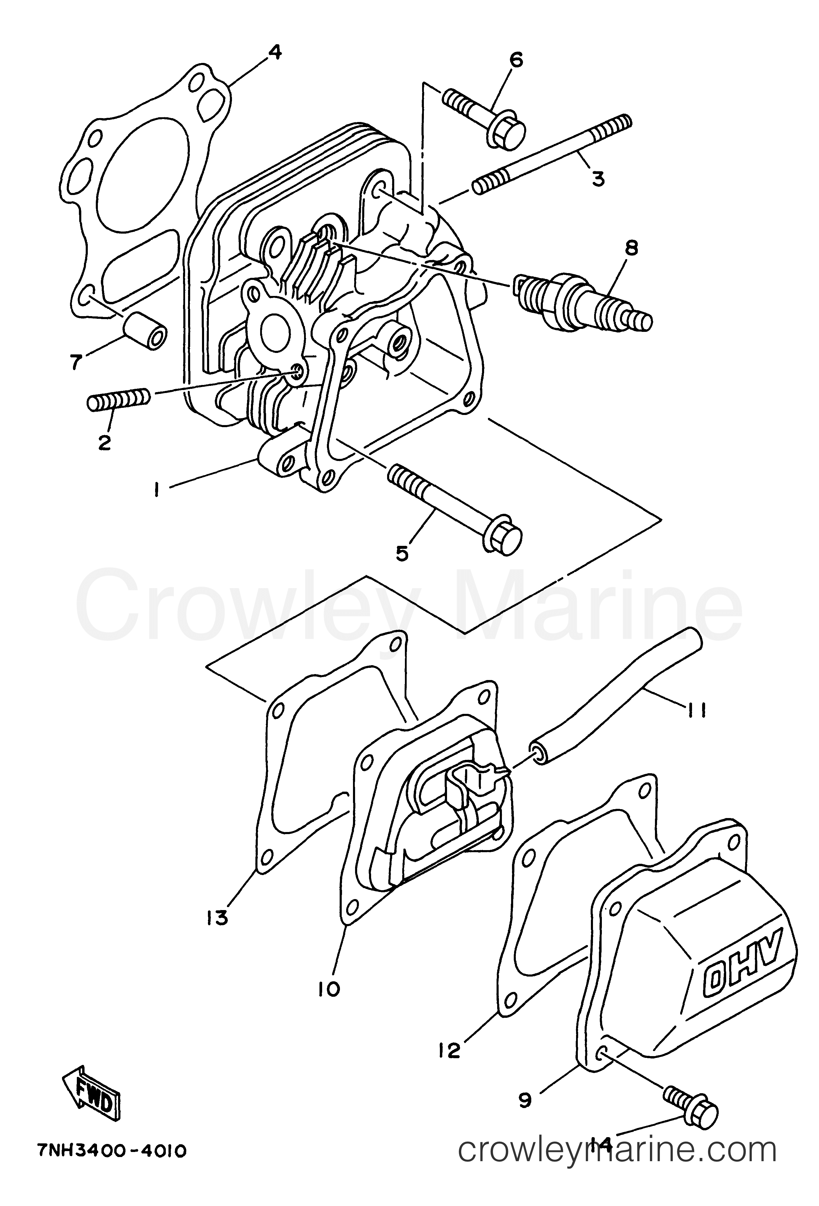 Yamaha Motors EF1600A - CYLINDER HEAD