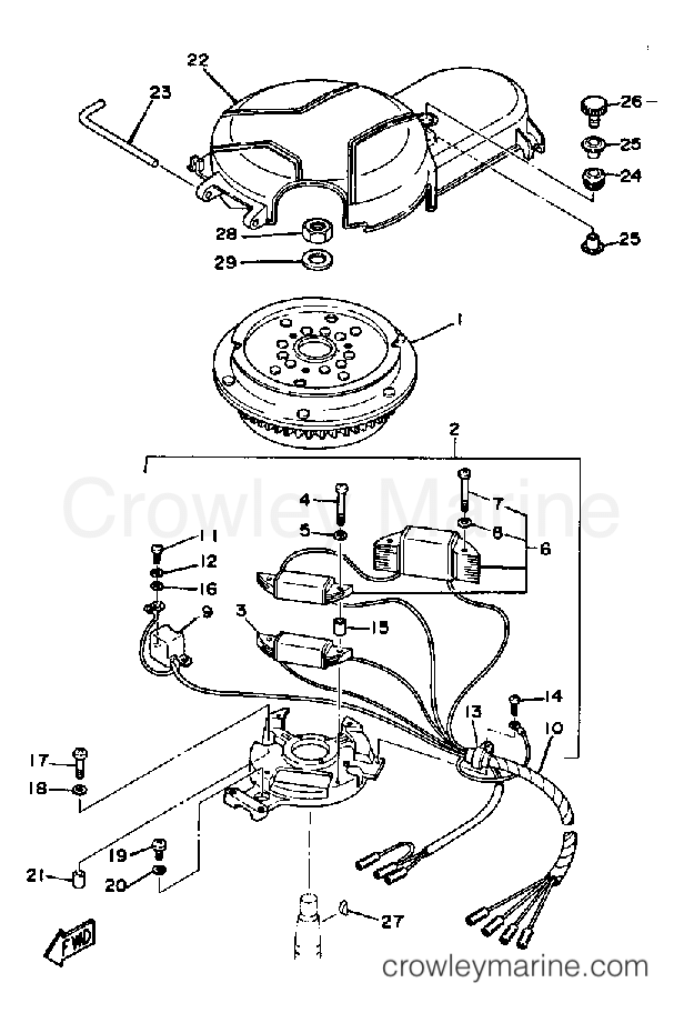 Yamaha Motors FT9.9EXH - CDI MAGNETO