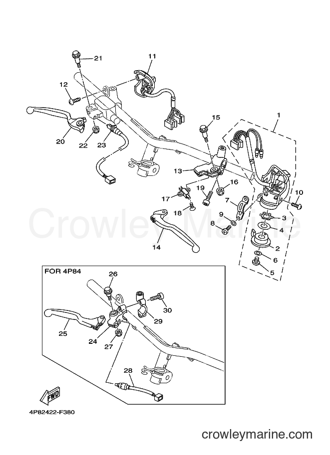 Yamaha Motors AL115 (4P84) [010] - HANDLE SWITCH & LEVER