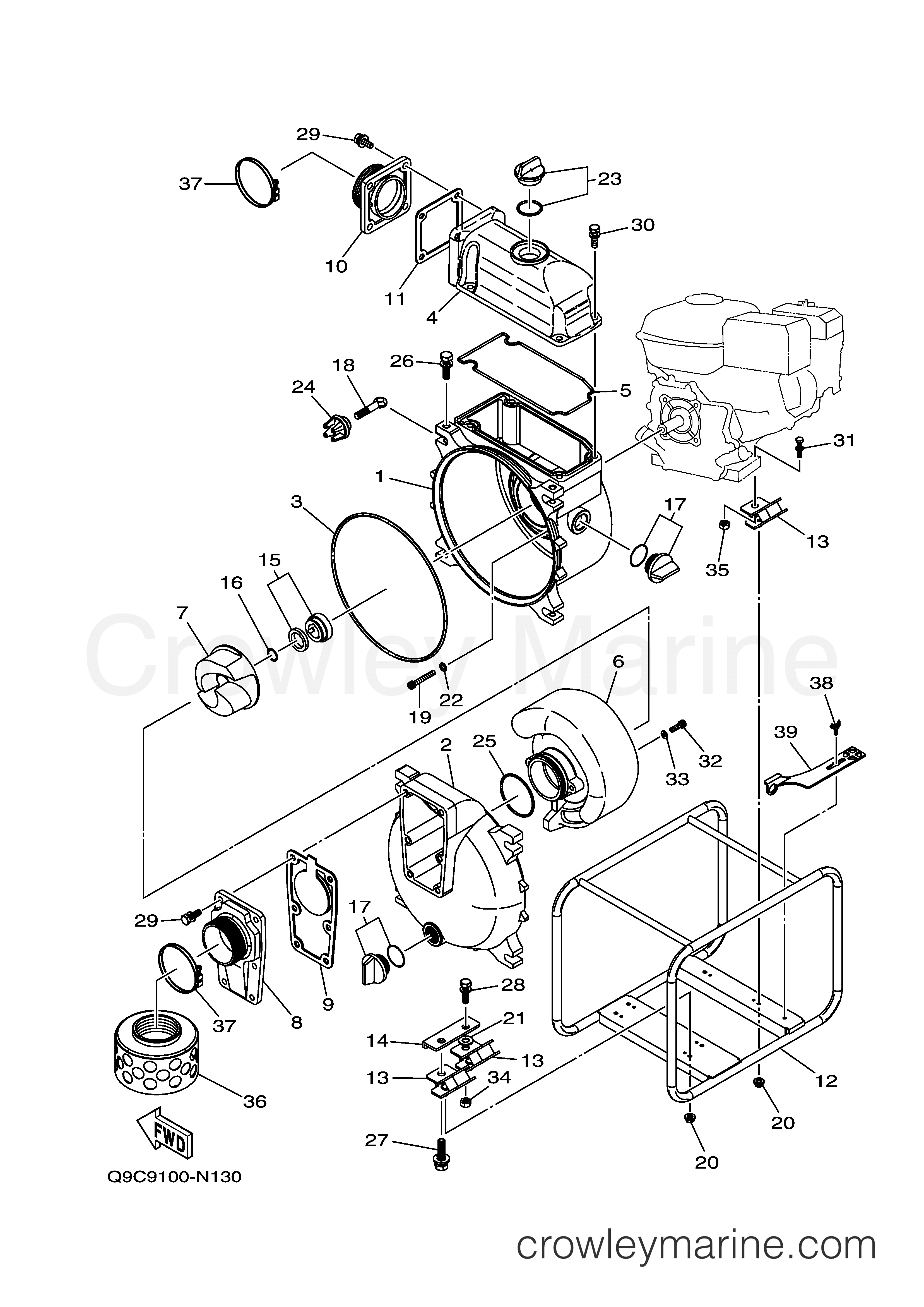 Yamaha Motors YP40TX - WATER PUMP