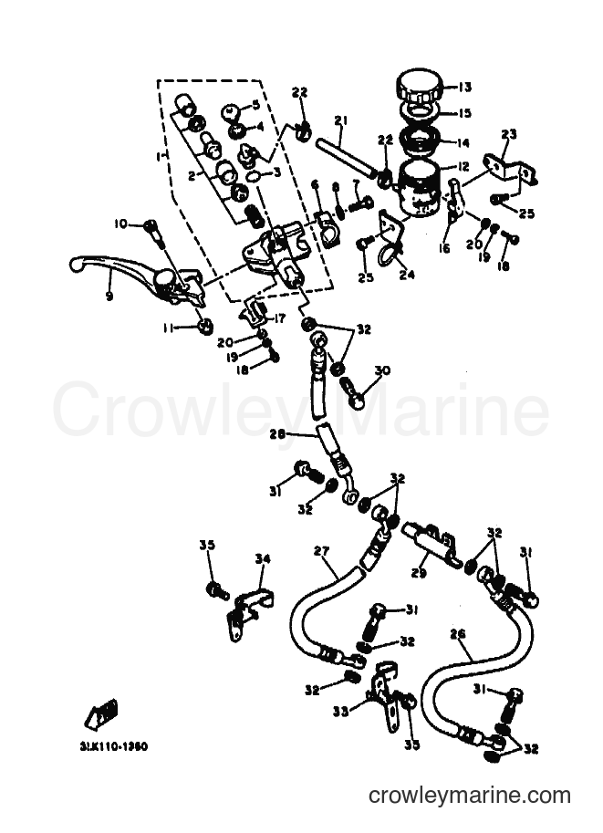 1991 Sport Bike FZR1000 - FZR1000 (3LK9) [010] - FRONT MASTER CYLINDER