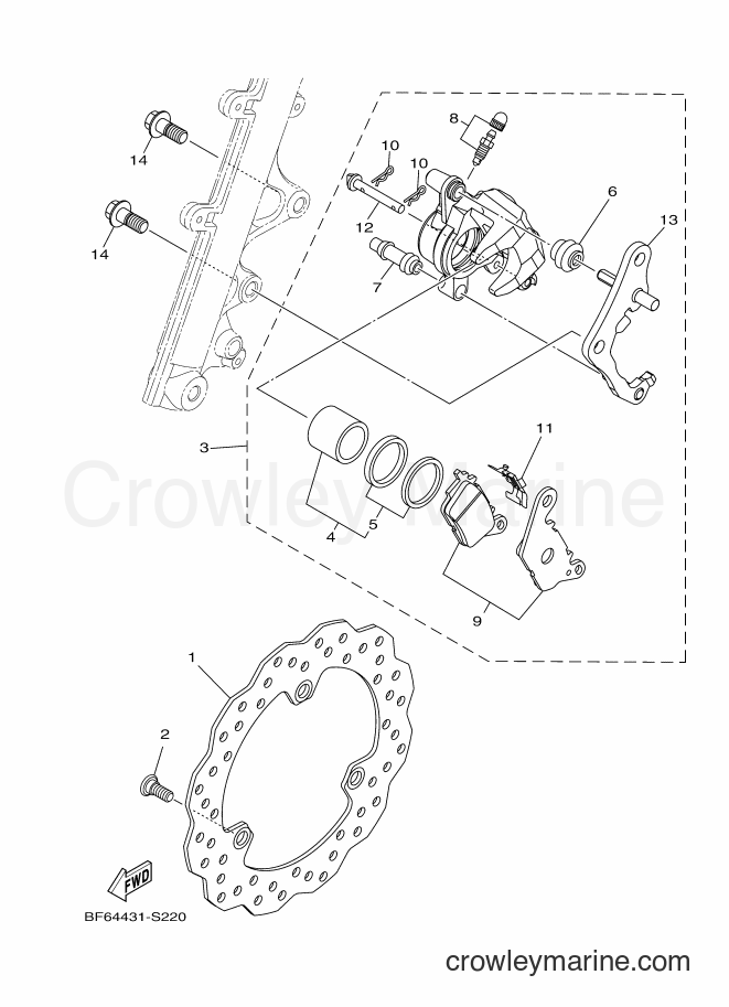 2017 Street Bike GDR155-R - GDR155-R (BF64) [010] - FRONT BRAKE CALIPER