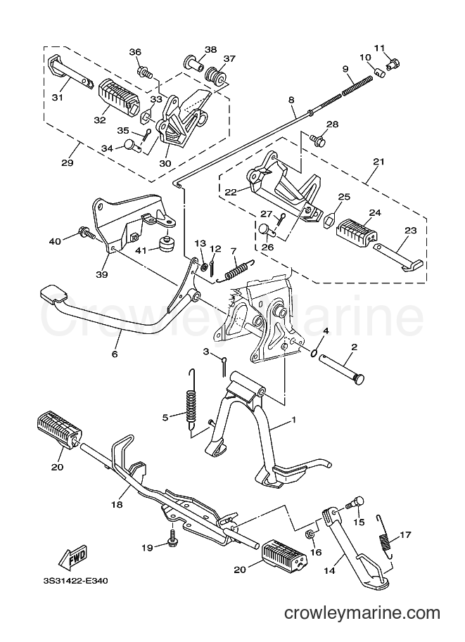 2006 Scooter T110LE - T110LE (3S31) [010] - STAND & FOOTREST