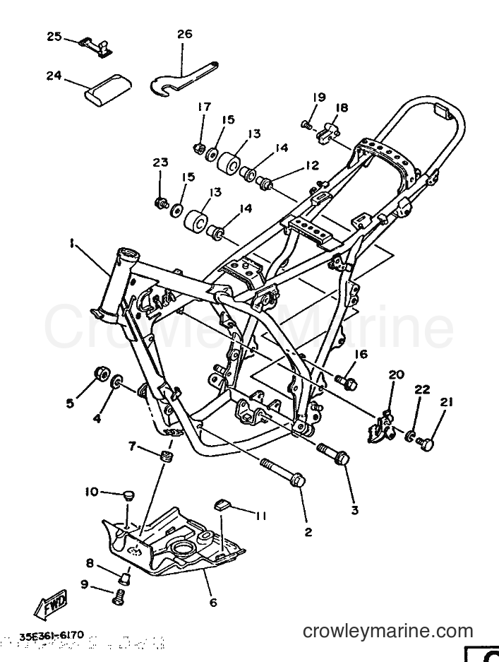 1987 Dirt Bike DT125 - DT125 (35E) [999] - FRAME