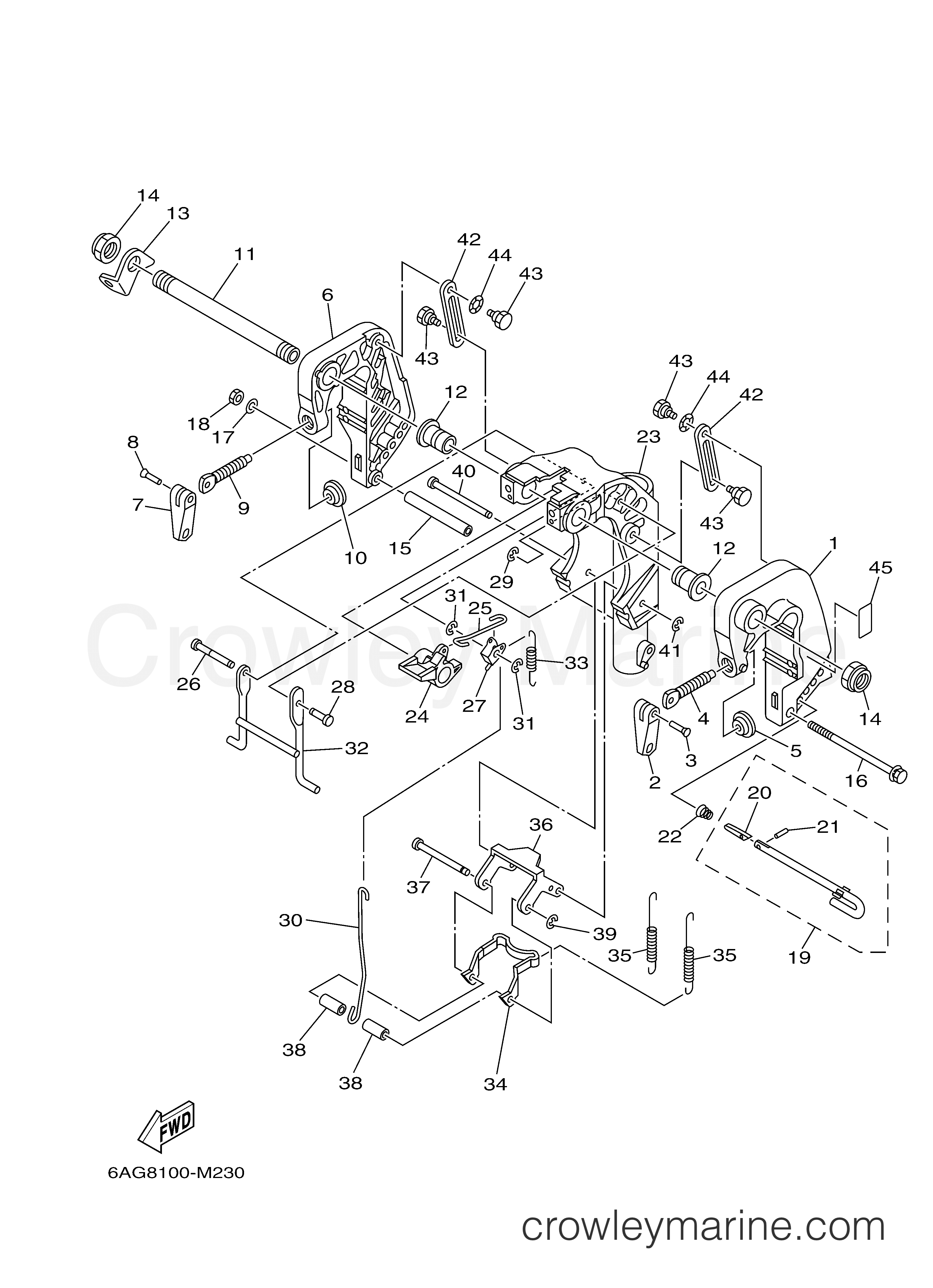 Yamaha Motors F15LEHA - BRACKET 1