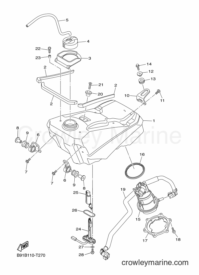 2018 Dirt Bike YZ450FX - YZ450FX (B91C) [010] - FUEL TANK