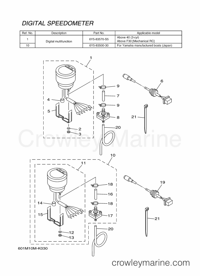 Yamaha Motors RIGGING METER-2011 (601M) [010] - METER 3