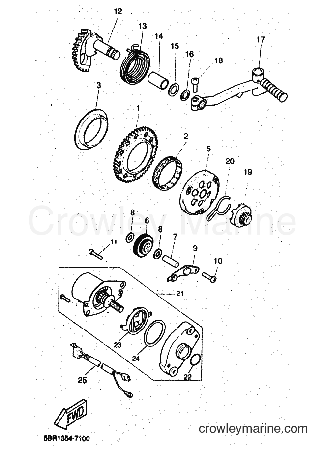 1998 Scooter YQ50 - YQ50 (5DR4) [010] - STARTER