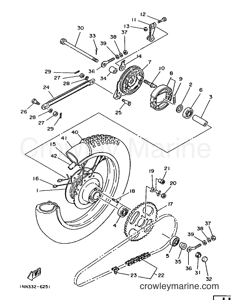 1987 Scooter DT50M - DT50M (2UM) [999] - REAR WHEEL
