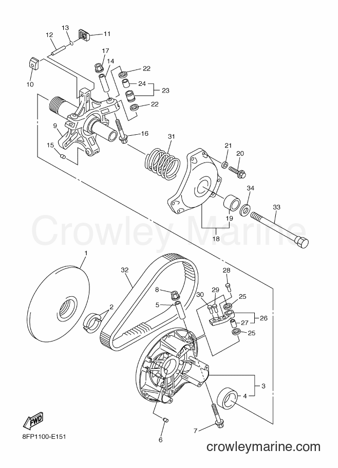 Yamaha Motors RX10MS (8GY1) [020] - PRIMARY SHEAVE