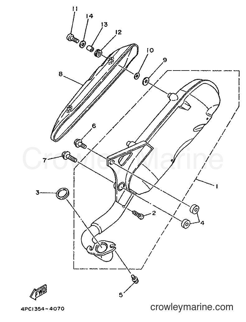1994 Scooter YA50R - YA50R (4PC2) [010] - EXHAUST