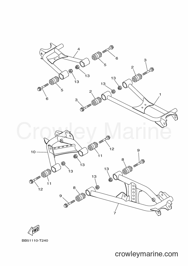 2019 ATV YFM450FWB - YFM450FWB (BJ5C) [010] - REAR ARM