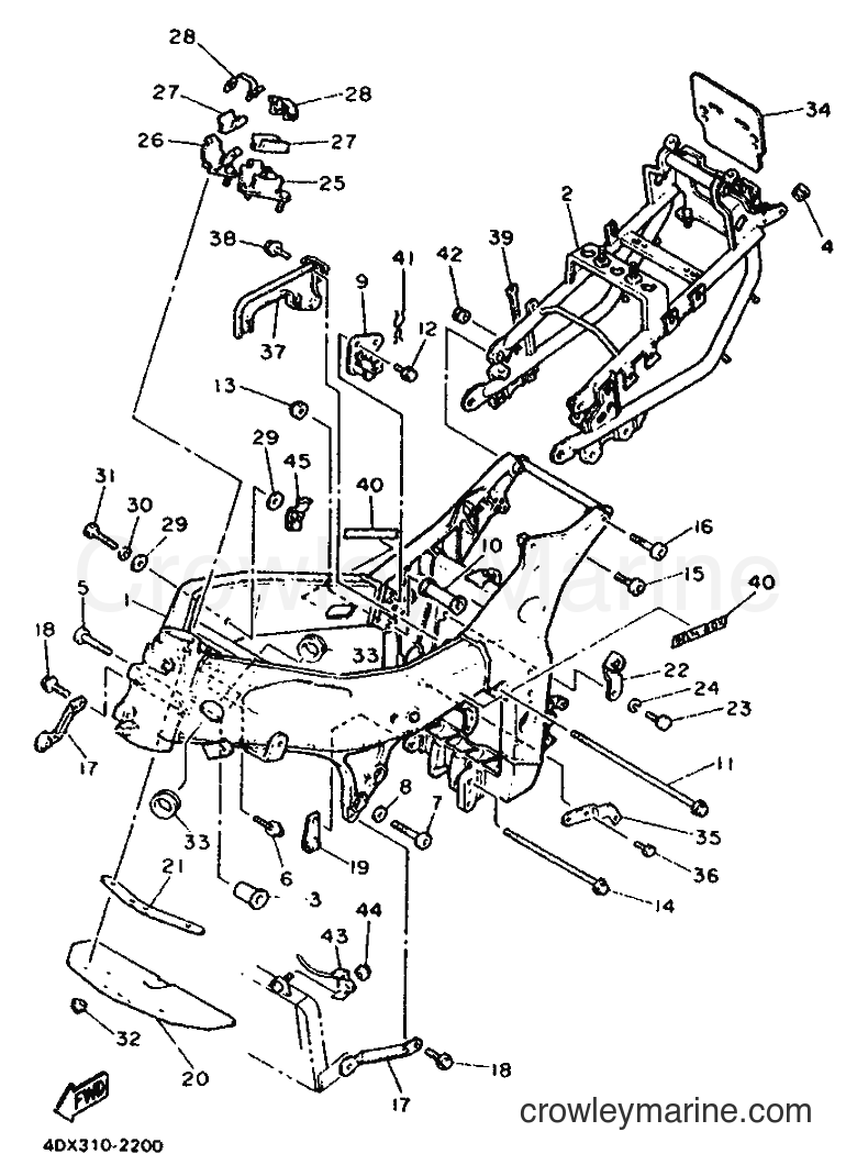 Yamaha Motors FZR400RR (4DX2) [999] - FRAME