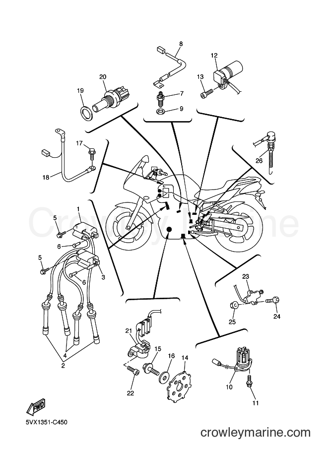 2004 Street Bike FZ6-S - FZ6-S (5VX1) [070] - ELECTRICAL 1