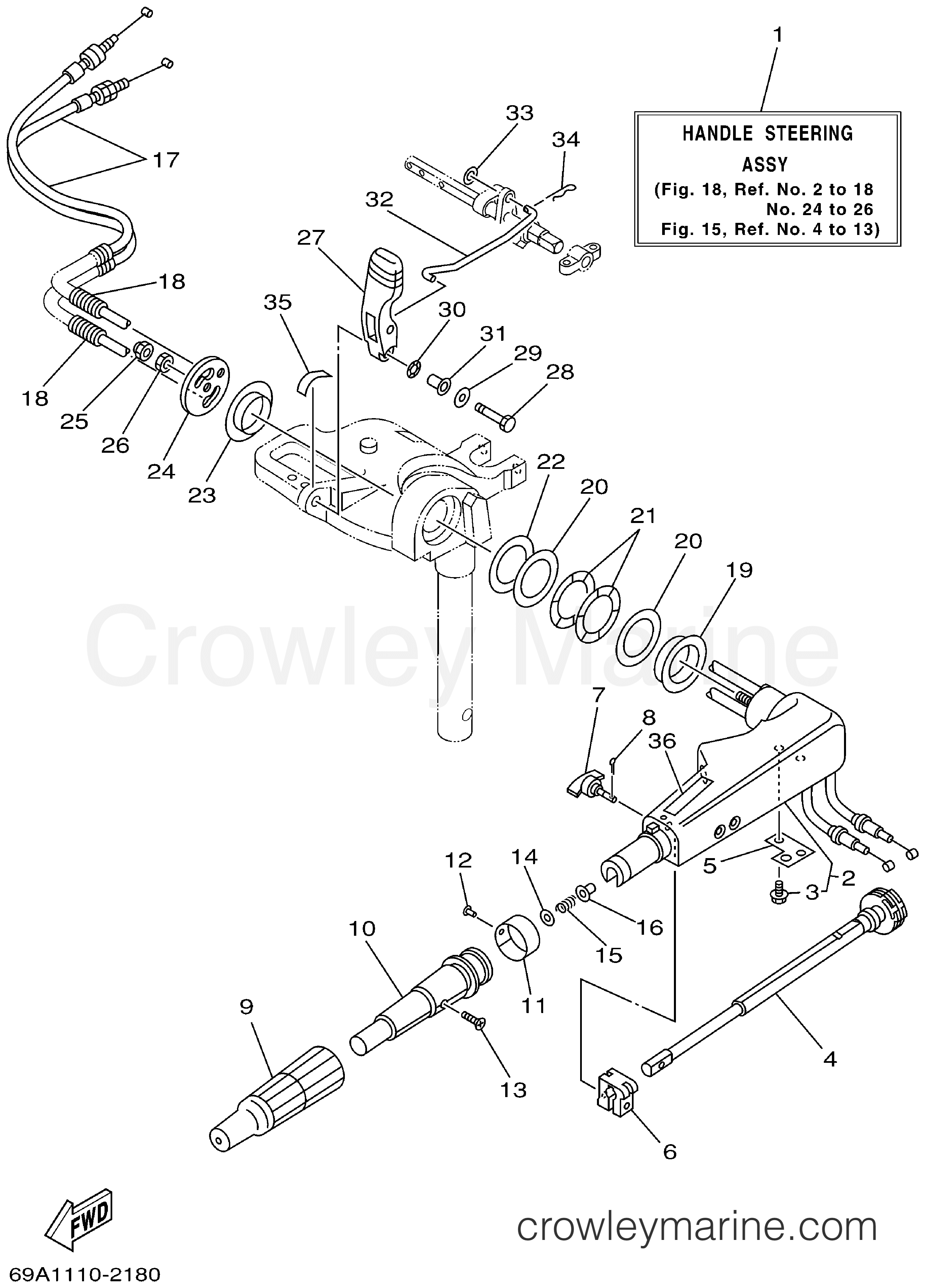 Yamaha Motors F15PLRA - STEERING (FOR PH)