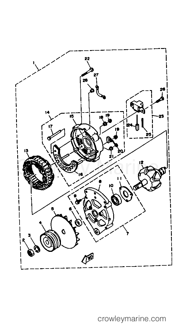 Yamaha Motors V8_7.4_ENGINE_EST - ALTERNATOR ASSEMBLY 2
