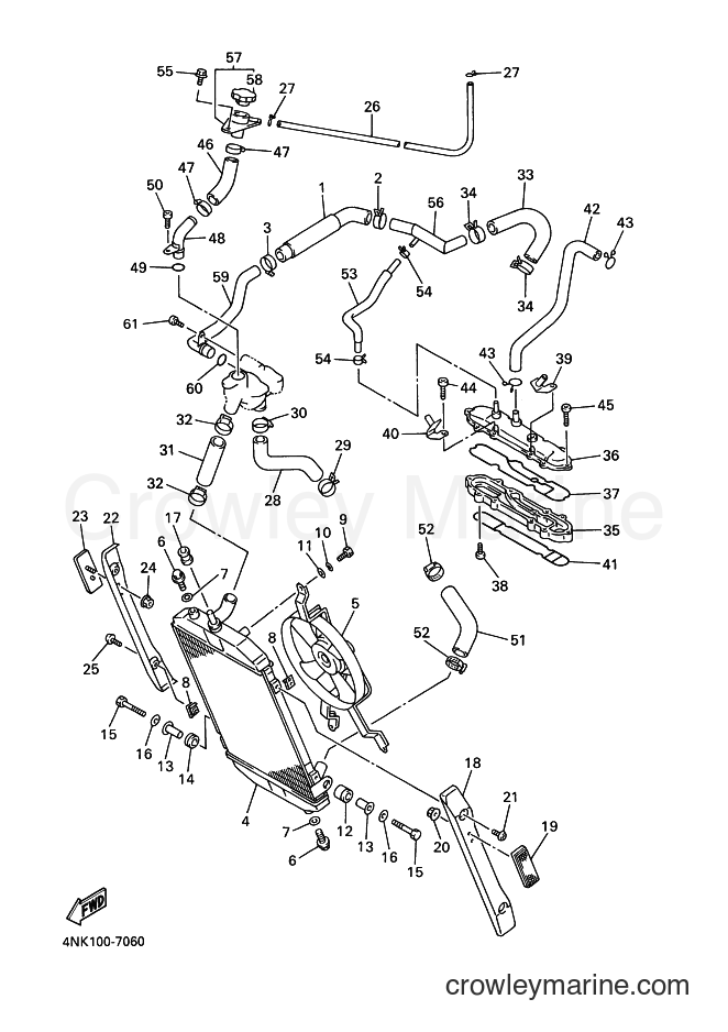 2000 Cruiser XVZ13A - XVZ13A (4NKF) [010] - RADIATOR & HOSE
