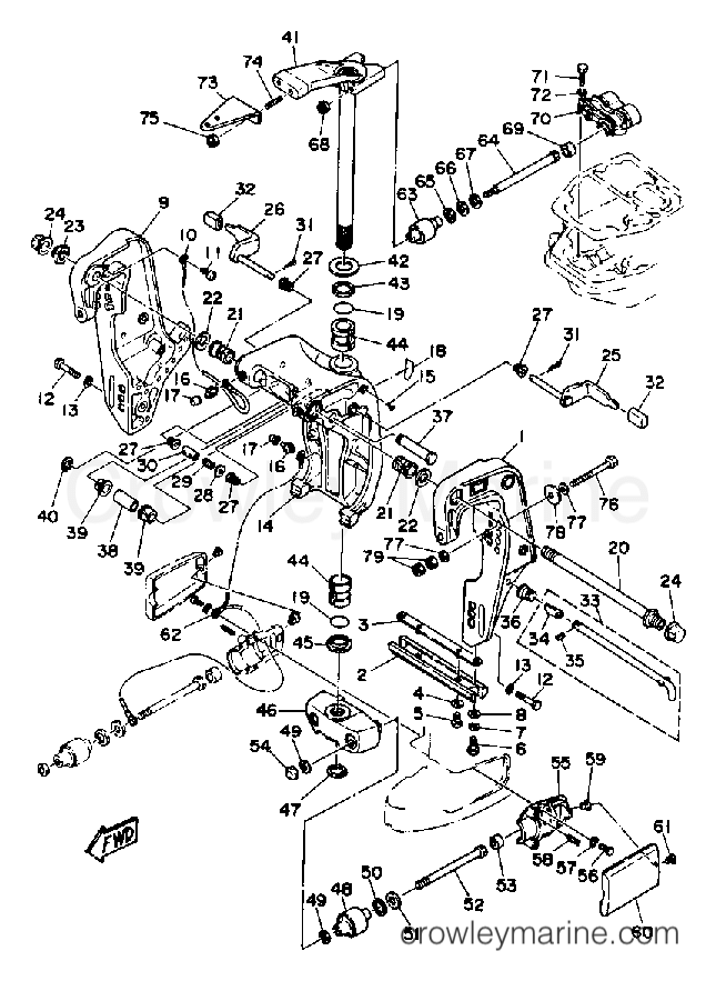 Yamaha Motors C85TLRP - BRACKET 1