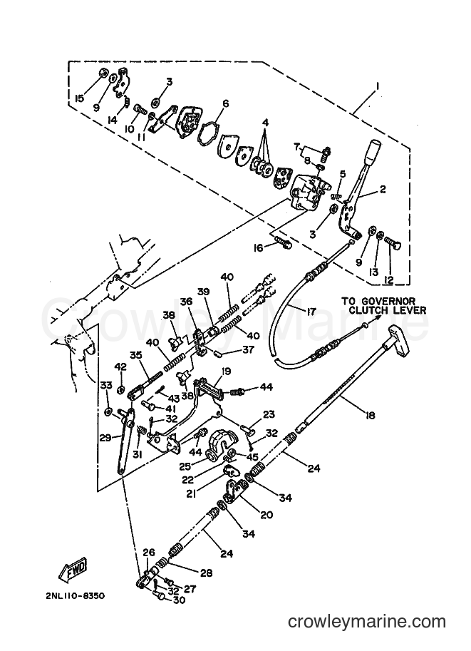 1988 ATV YFP350 - YFP350 (2TX0) [015] - COVERNOR CONTROL&PARKING BRAKE