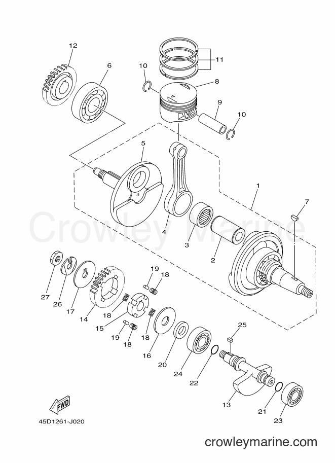 2012 Street Bike FZ16 - FZ16 (45P2) [010] - CRANKSHAFT & PISTON