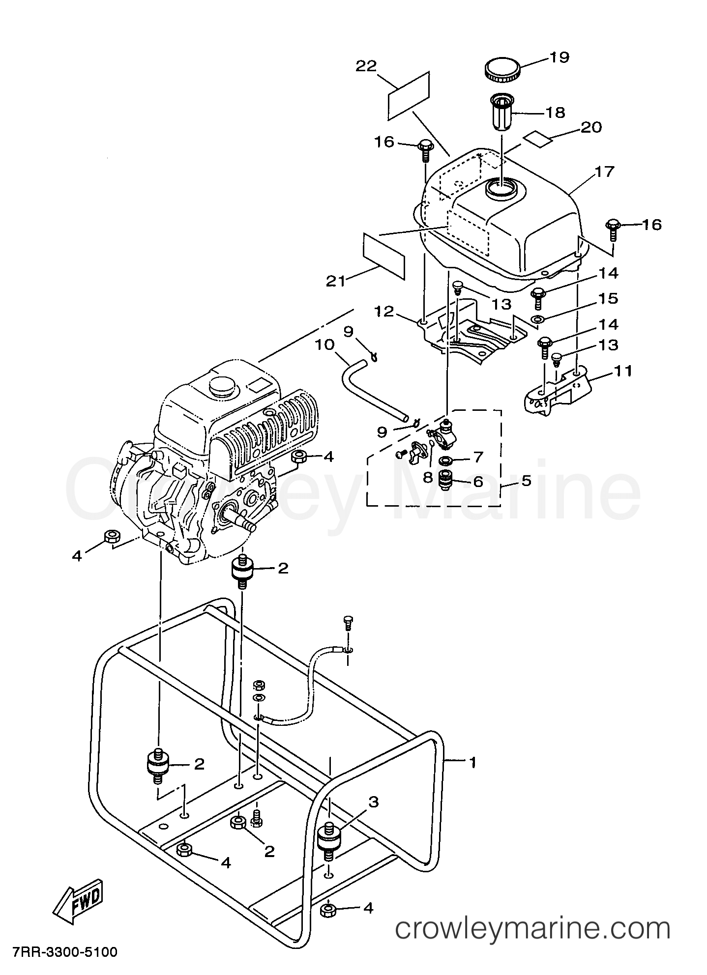 Yamaha Motors EF2400A - FRAME FUEL TANK