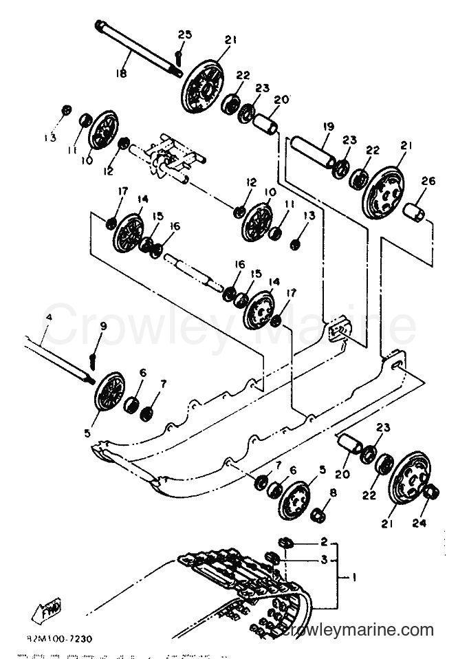 1987 Snowmobile EX570 - EX570 (82M) [999] - TRACK SUSPENSION 1