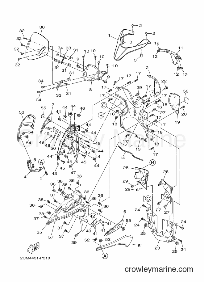 Yamaha Motors MW125A (2CM4) [010] - LEG SHIELD