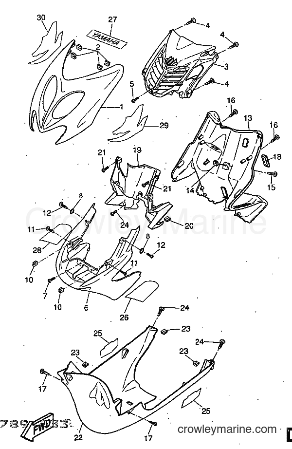 1998 Scooter YQ50 - YQ50 (5CK2) [010] - LEG SHIELD
