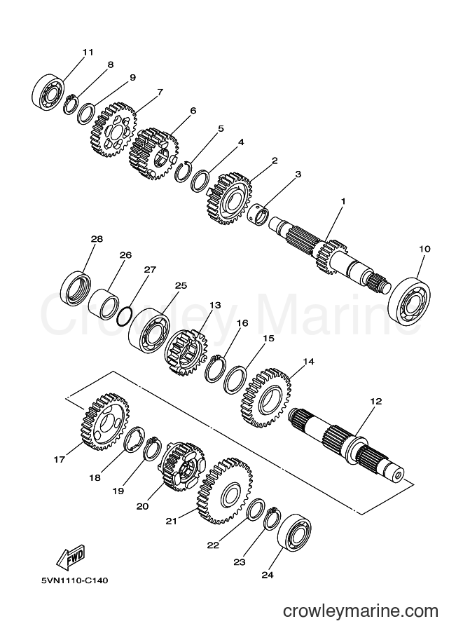 Yamaha Motors XV1700A (5VN6) [010] - TRANSMISSION