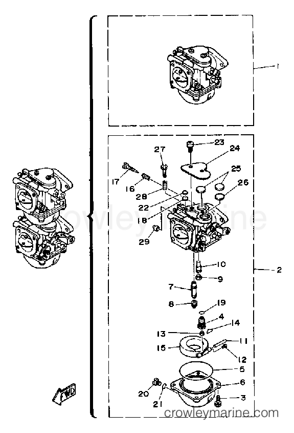Yamaha Motors CV40ELD - CARBURETOR