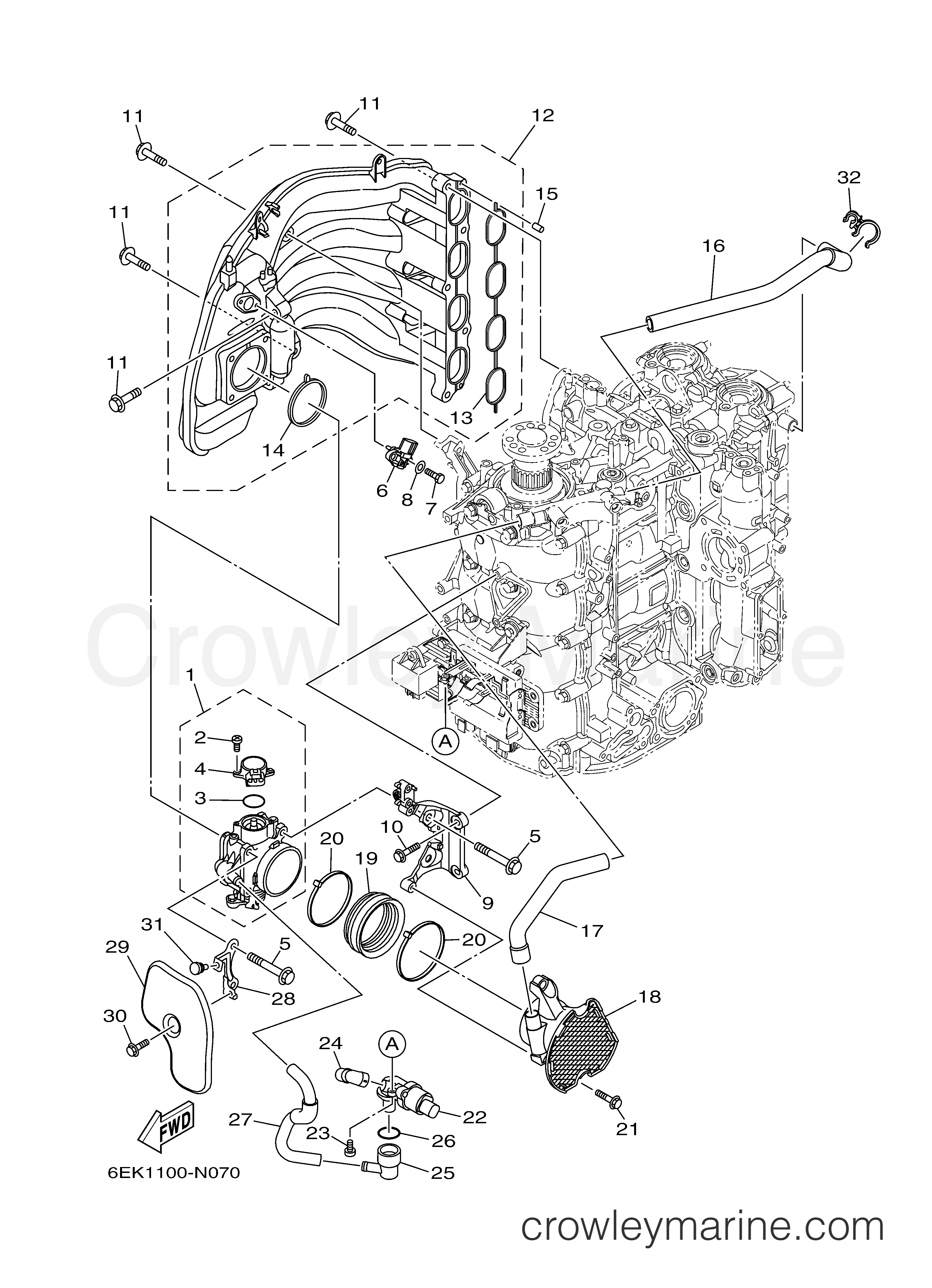 Yamaha Motors LF115XB - INTAKE 1