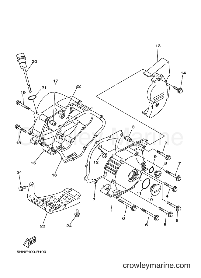 2003 Dirt Bike TT-R90E - TT-R90E (5HNF) [030] - CRANKCASE COVER 1