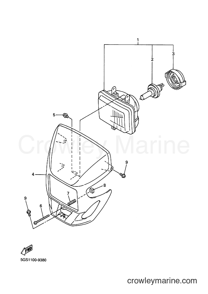 1999 Dirt Bike WR400F - WR400F (5GS2) [100] - HEADLIGHT