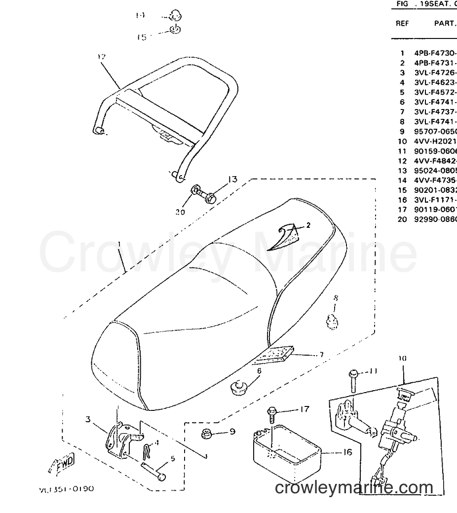 1996 Scooter CW50 - CW50 (4VV3) [999] - SEAT & CARRIER