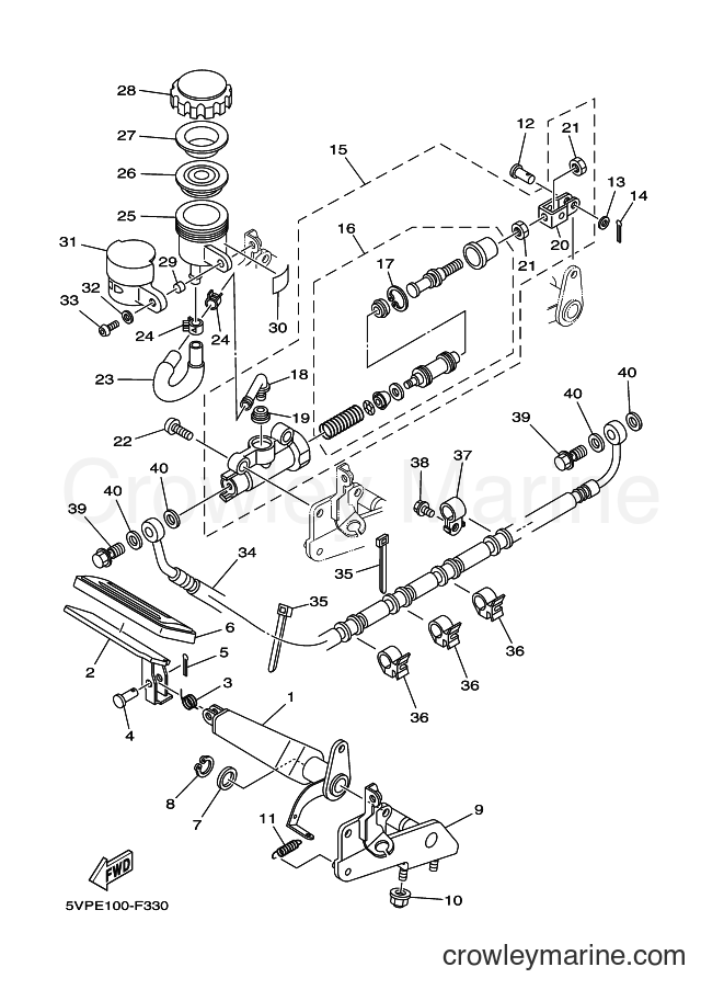 Yamaha Motors XV1700A (5VNP) [010] - REAR MASTER CYLINDER