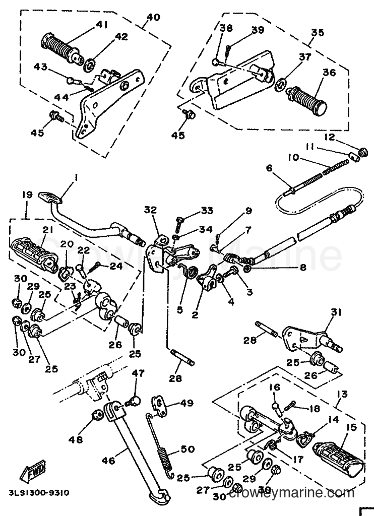 1994 Cruiser XV250 - XV250 (3DN4) [010] - STAND & FOOTREST