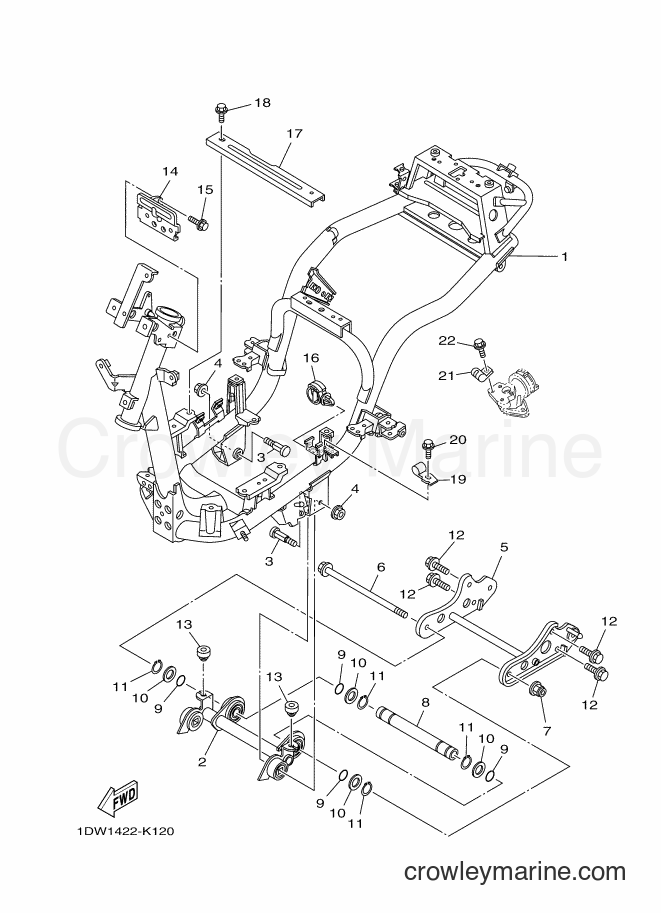 Yamaha Motors XC100N (1DW1) [010] - FRAME