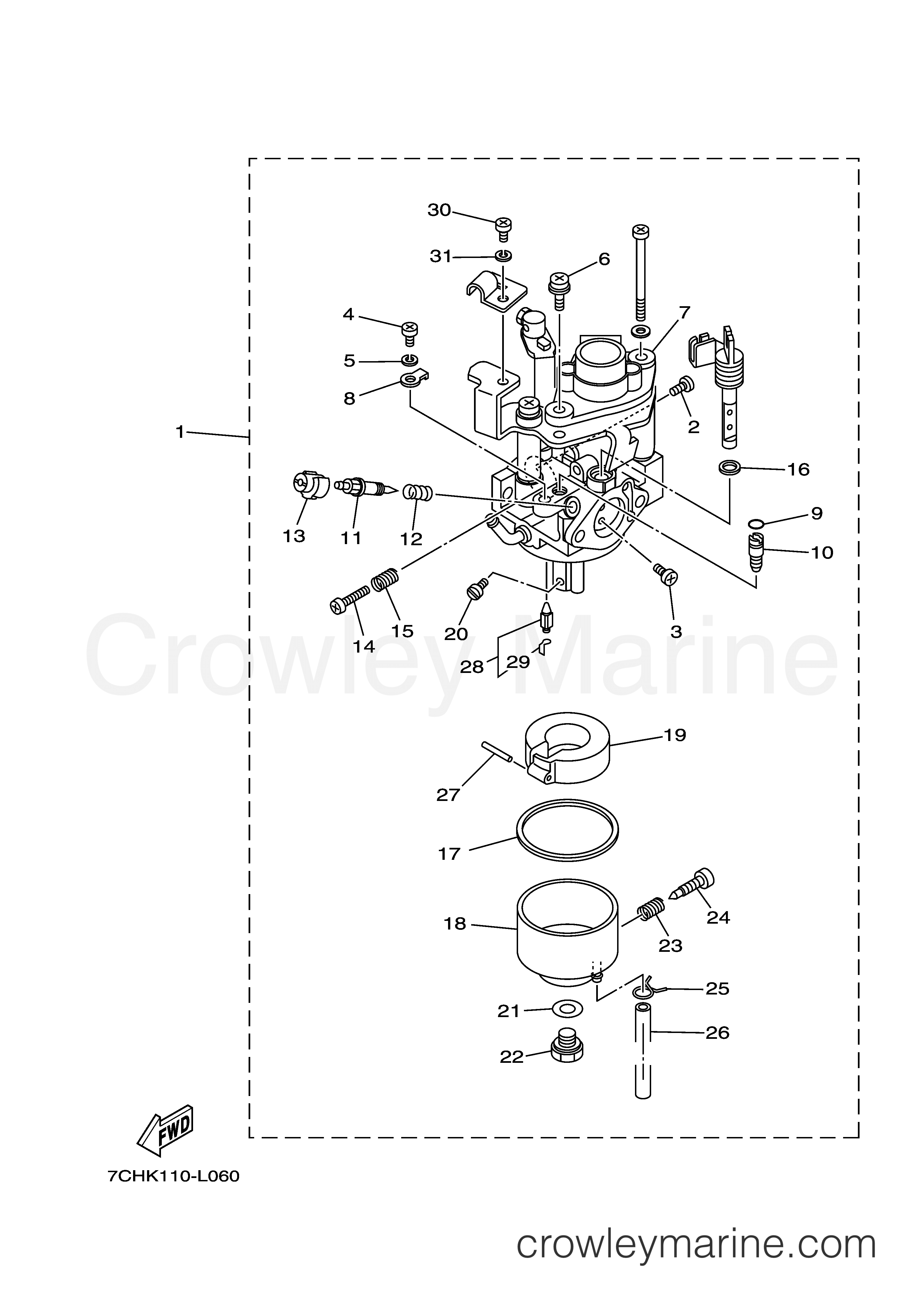 Yamaha Motors EF3000ISEBM - CARBURETOR