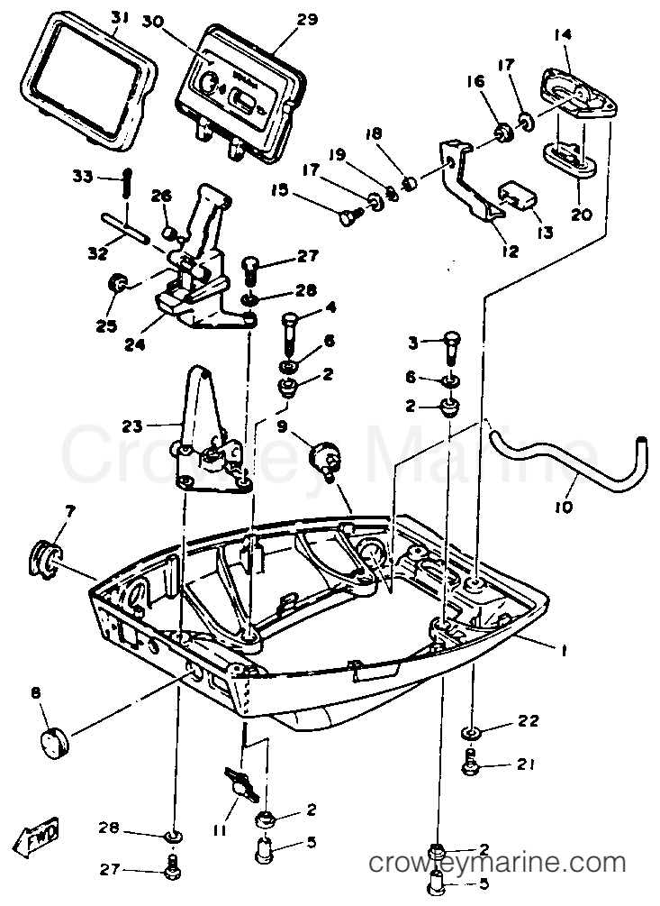 Yamaha Motors F9.9MSHR - BOTTOM COWLING