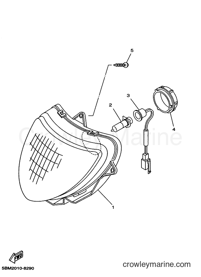 1998 Scooter YV50 - YV50 (5BM2) [020] - HEADLIGHT